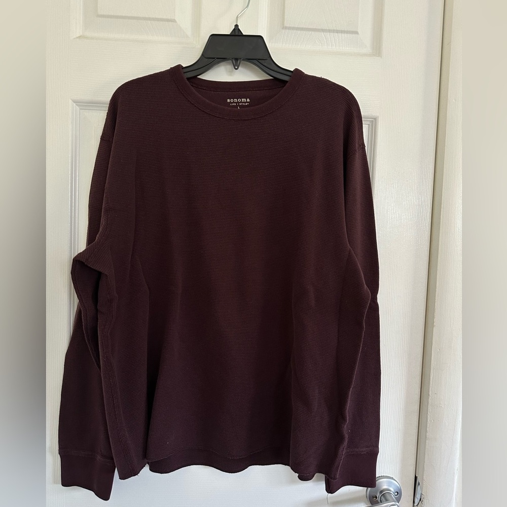 Sonoma Burgundy Crewneck Sweater